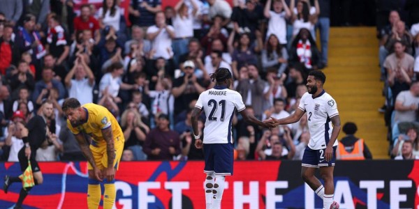 世预赛35场不败！英格兰2-0安道尔 4连胜0失球领跑 赖斯头槌建功